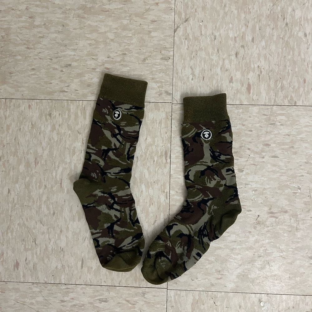 Small BAPE A Bathing Ape Camo Socks